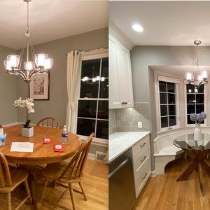 Matching Set of 3 Kitchen Lights - Silver